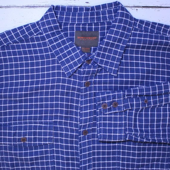 Northwest Territory Blue Checkered Shirt 2XLT - Picture 3 of 10